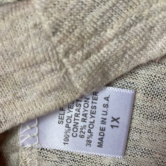 Bobeau Tank Rustic Print Plus Size 1X Solid Back - Picture 5 of 8